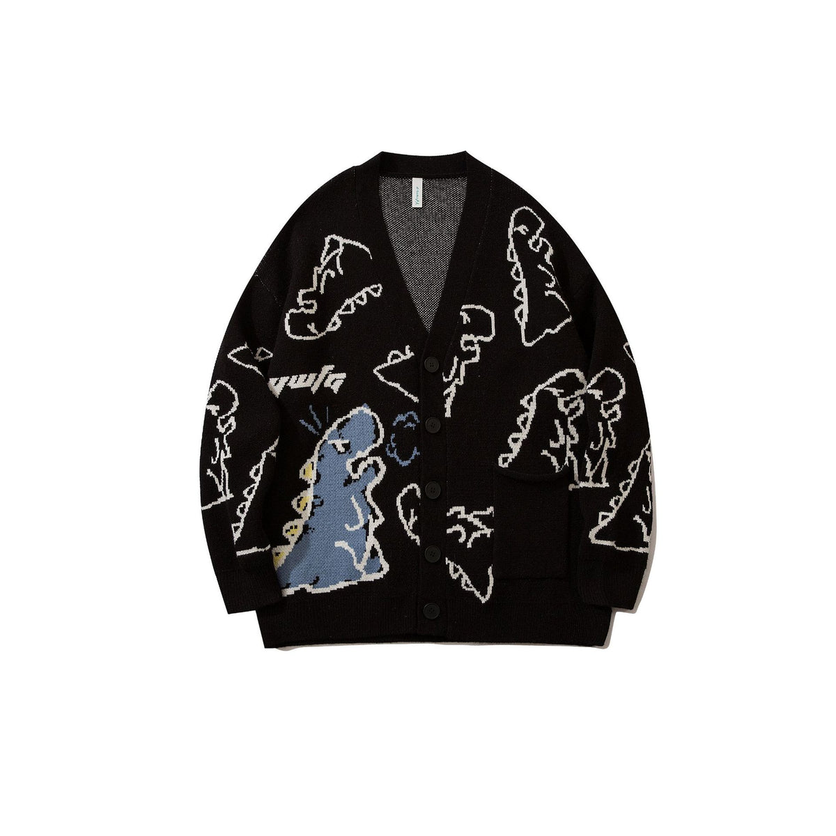 Tide Brand Cartoon Full Print Cardigan Sweater Jacket