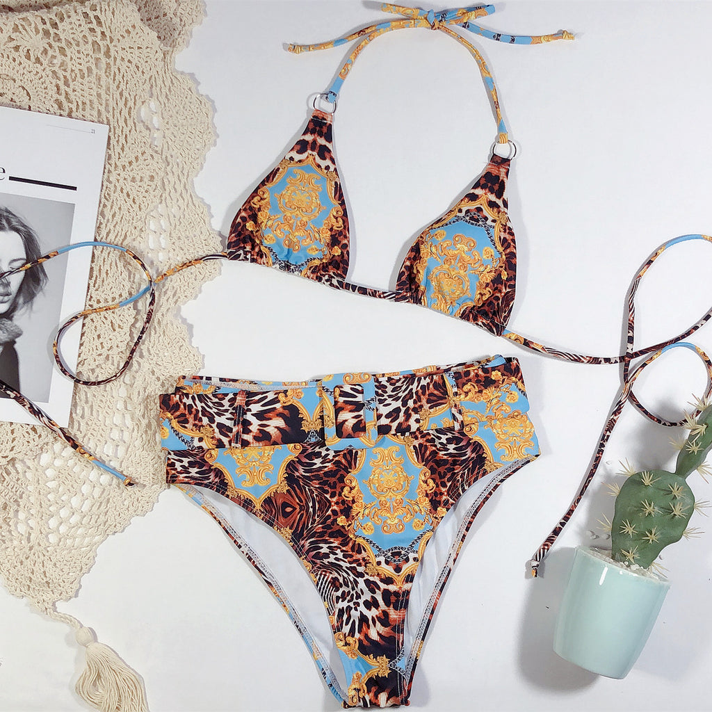 High Waist Printed Bikini Set for Women 2020