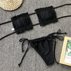Hollow Strap Exposed Bikini in Candy Colors