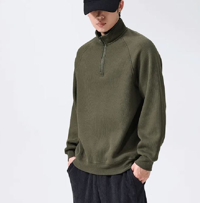 Fashion Stand-collar Fleece Long Sleeve Sweatshirt Winter Warm | Streetwear