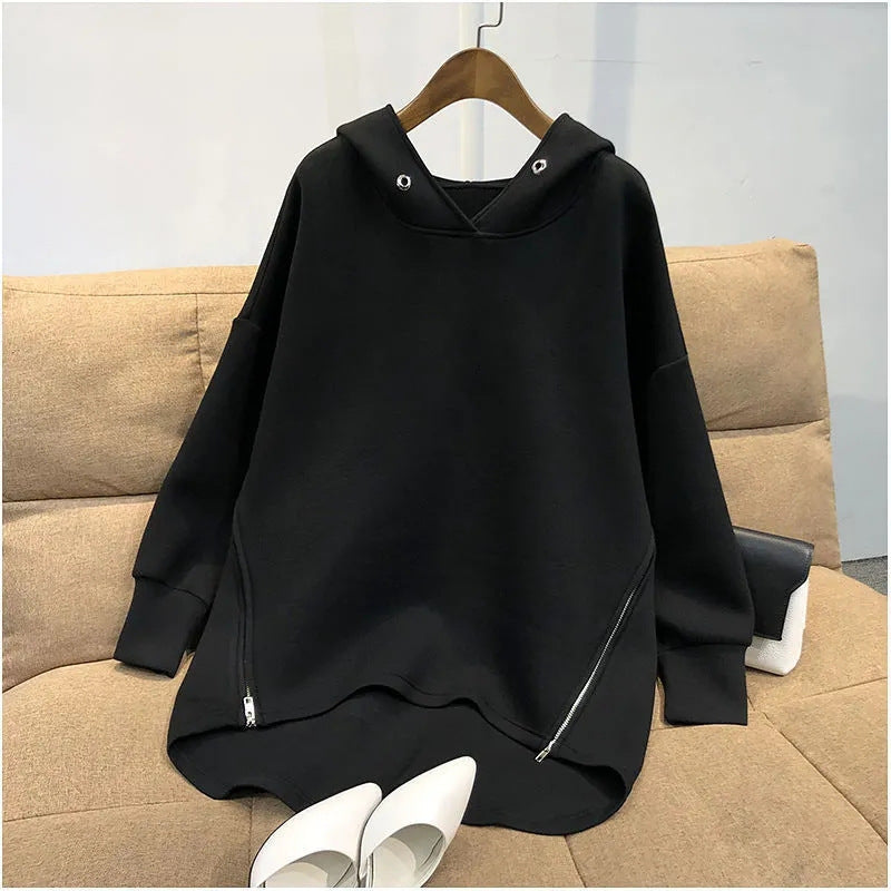 Candy Five-Color Hooded Zipper Casual Sweater