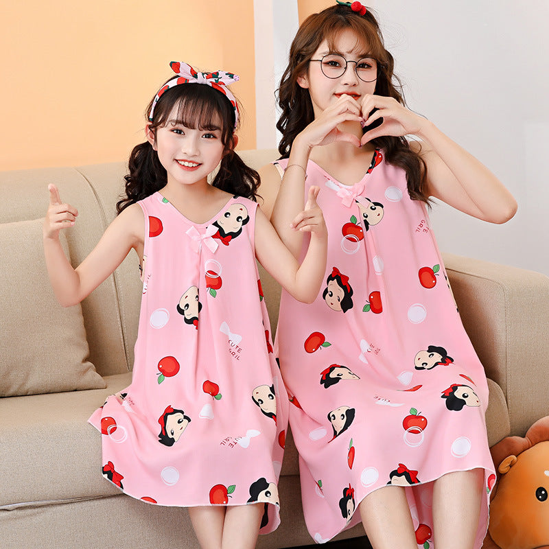 2024 New Style Mother-Daughter Cotton Sleep Dress