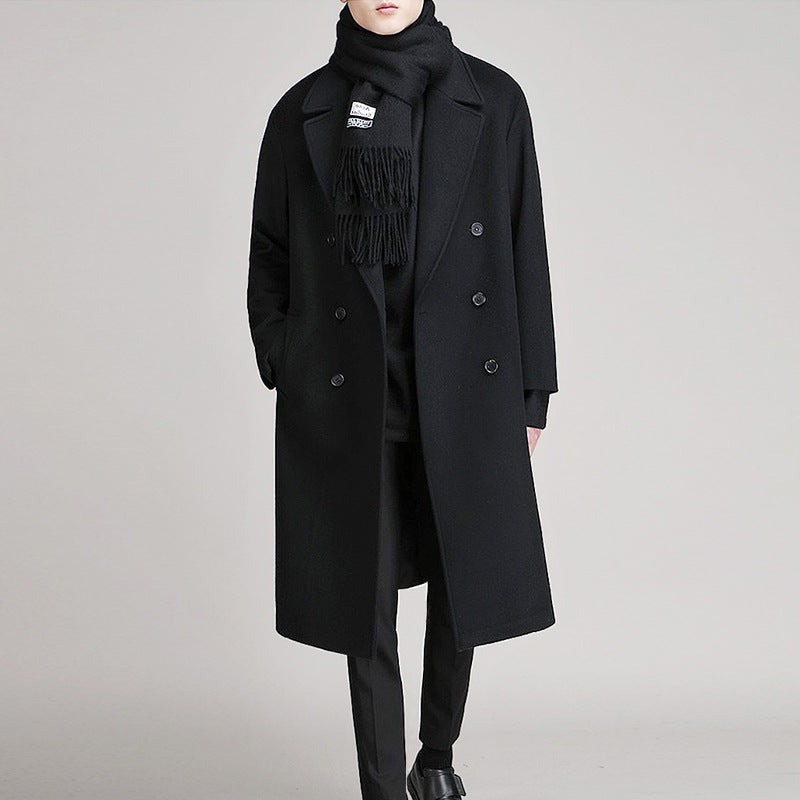 Men's Mid-length Double-sided Fleece Coat