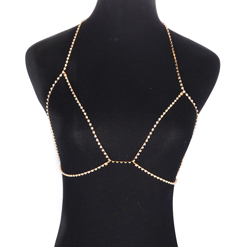 Rhinestone Bralette Body Chain