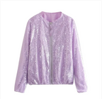 Women's Sequined Crew Neck Jacket