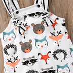 Summer Baby Bodysuit with Fox Design for Infants