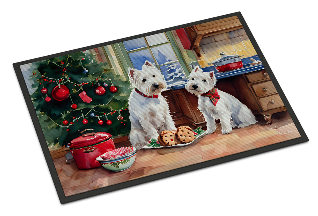 Westie Christmas Cookies Doormat