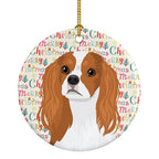 Cavalier King Charles Spaniel Blenheim #1 Christmas Ceramic Ornament