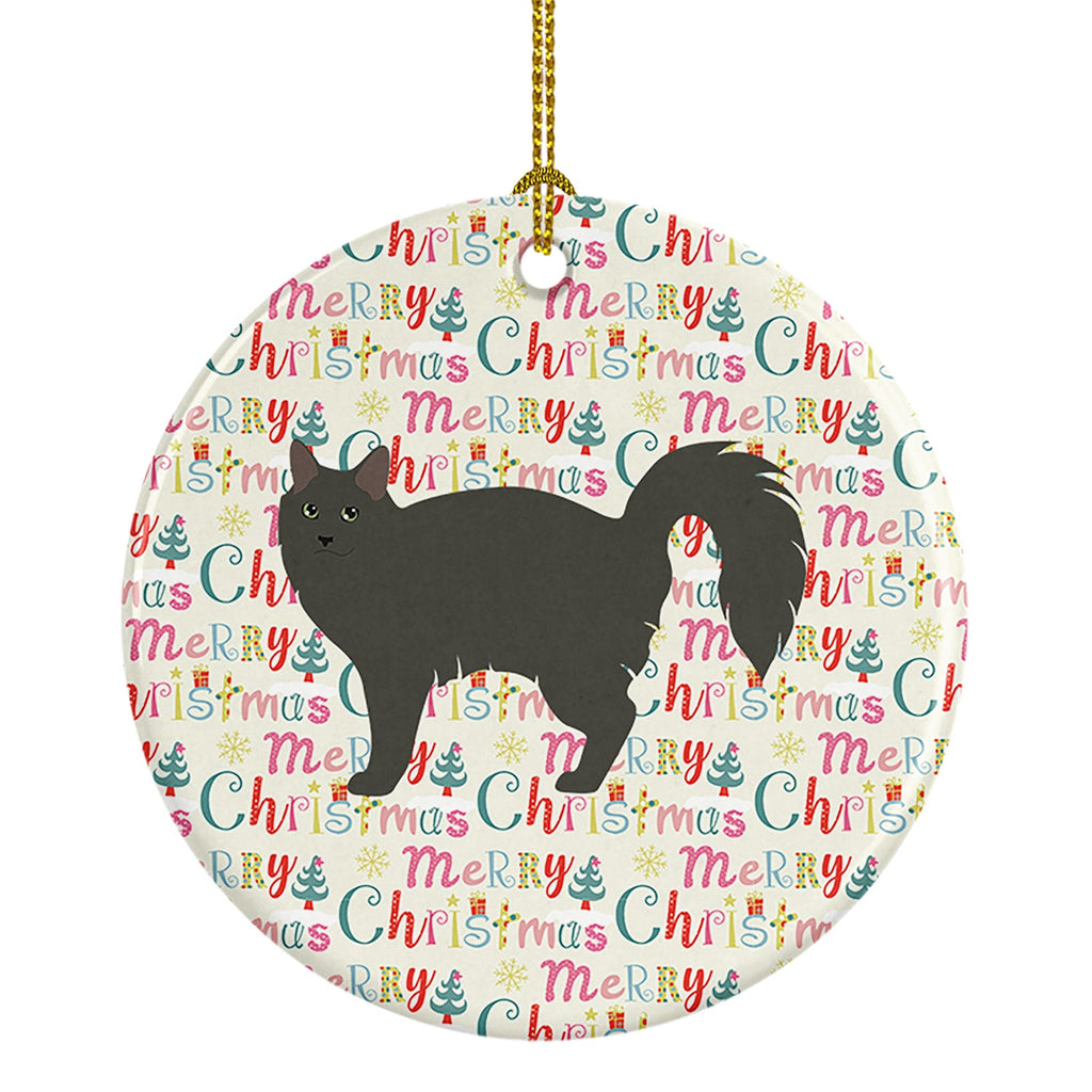 Nebelung #3 Cat Christmas Ceramic Ornament