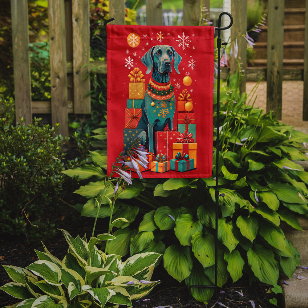 Weimaraner Holiday Christmas Garden Flag