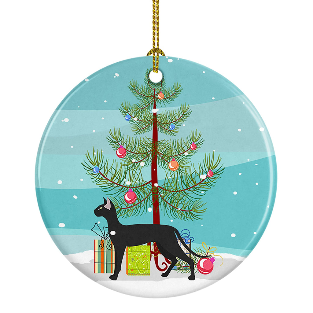 Oriental Shorthair Cat Christmas Ceramic Ornament
