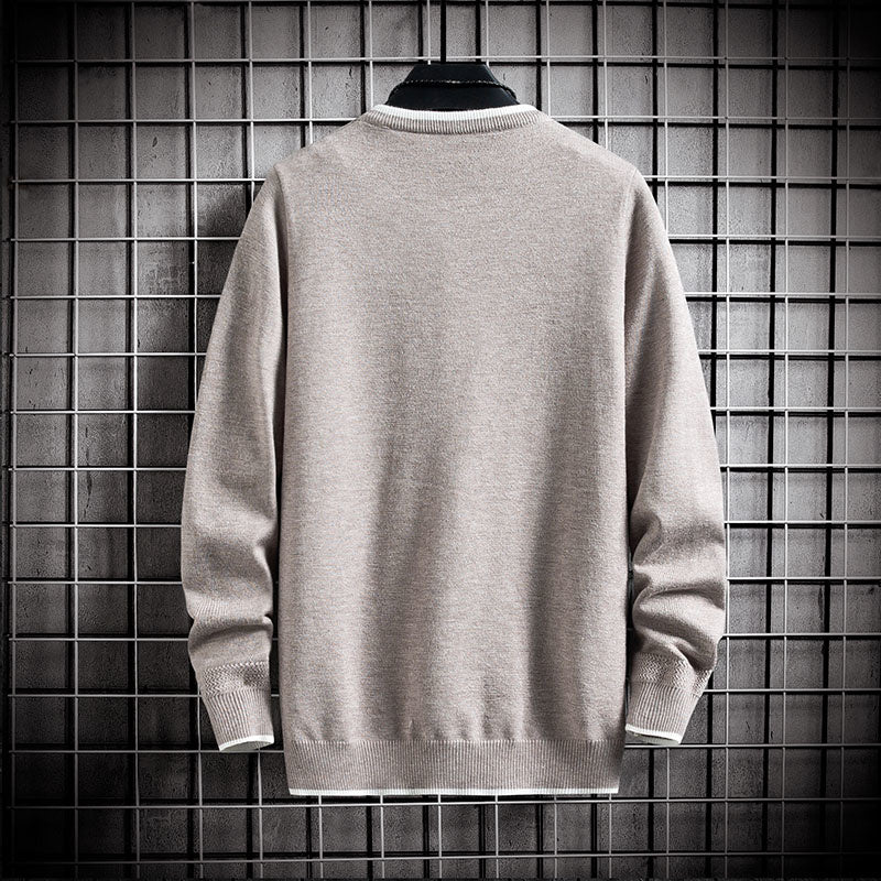 2023 Korean Fashion Long Sleeve Pullover Sweater for Men | Streetwear