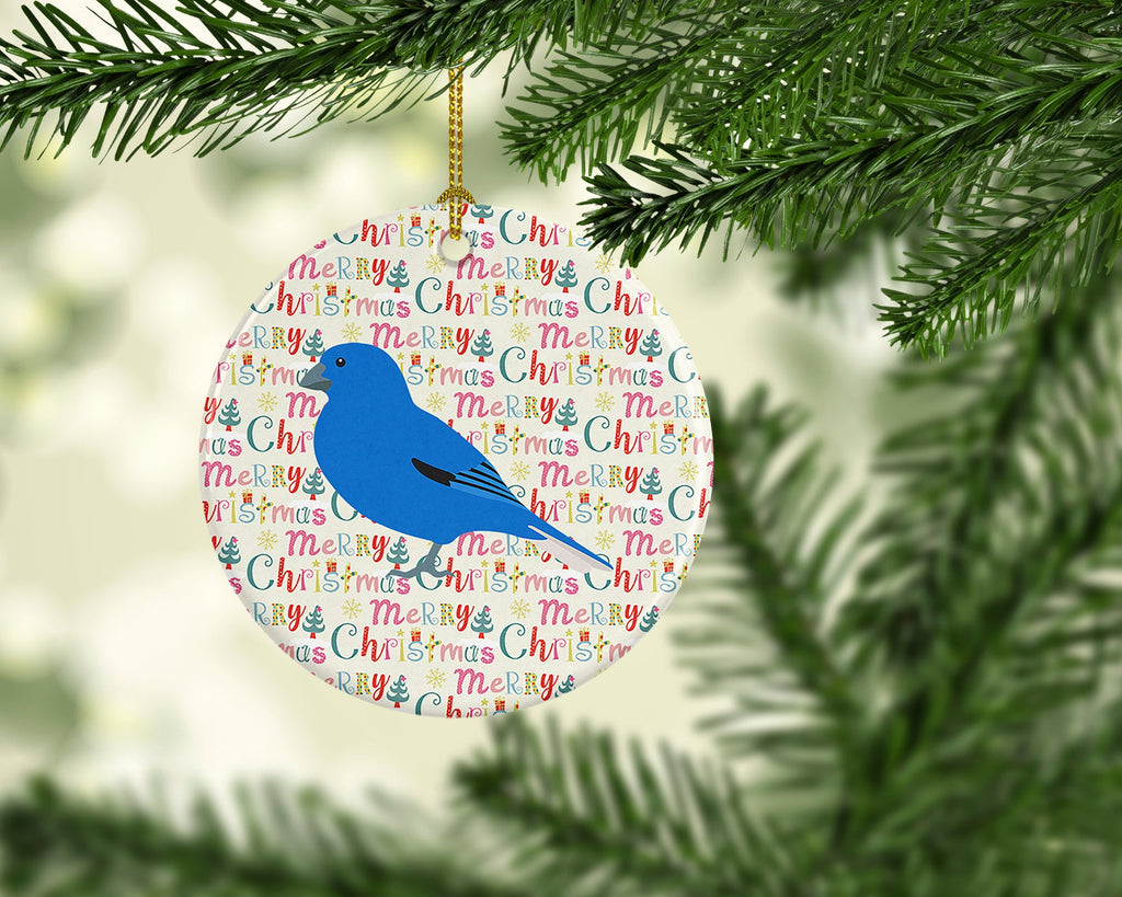 Bunting Christmas Ceramic Ornament