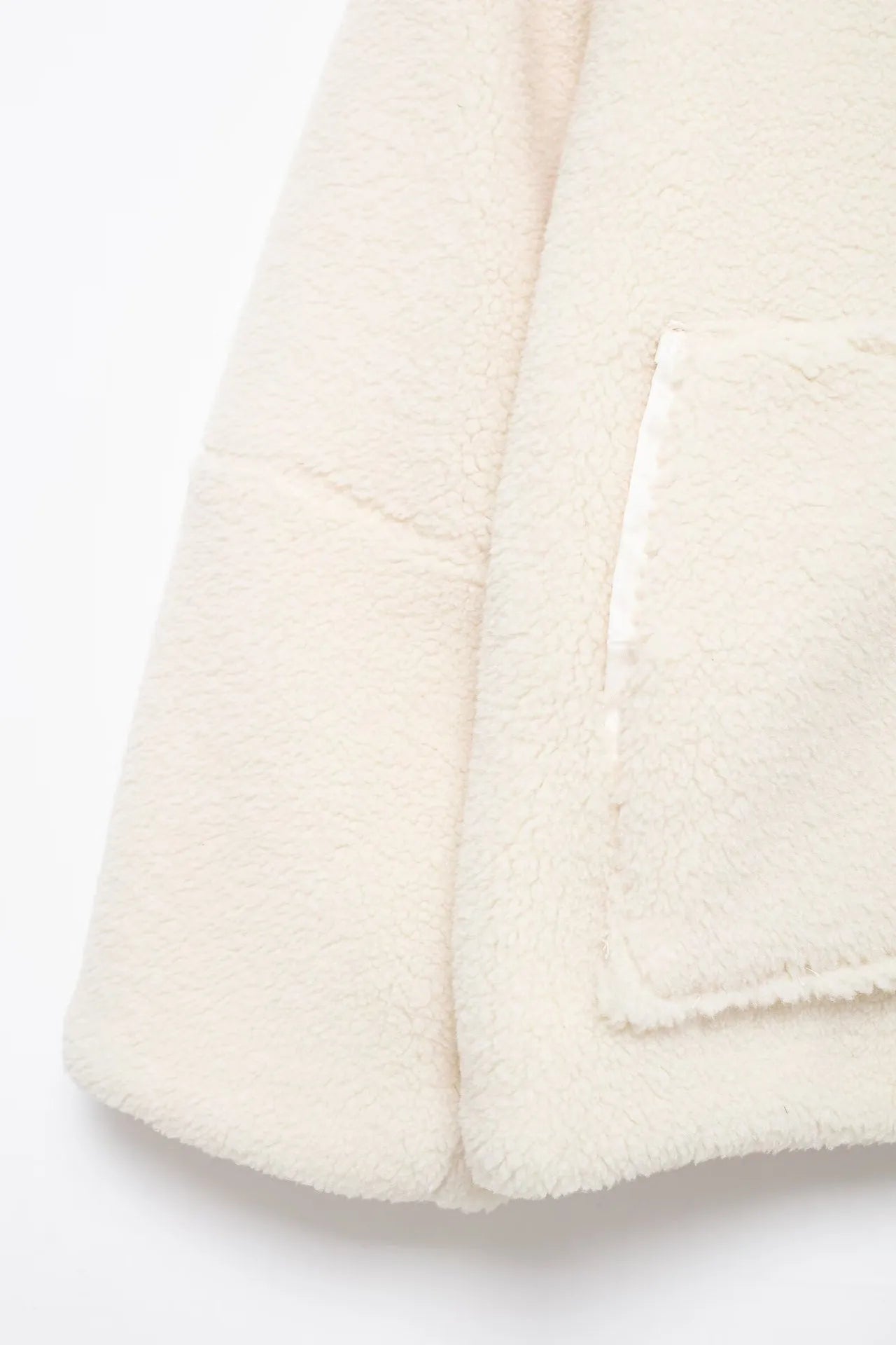 Women's Stand Collar Zipper Lamb Wool Coat