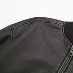 UNIZERA Women's Retro Faux Leather Pilot Jacket Coat