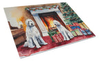 Komondor Cozy Christmas Glass Cutting Board
