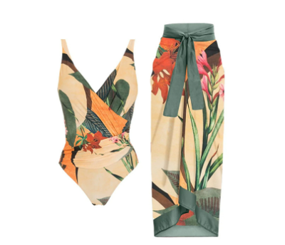 Wholesale Retro One-Piece Slimming Swimwear