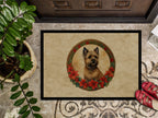 Cairn Terrier Christmas Flowers Doormat