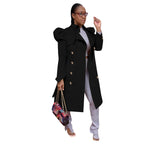 Women's Pure Color Long Trench Coat - All-Match Style