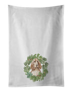 Cocker Spaniel Golden Christmas Wreath Kitchen Towel Set of 2