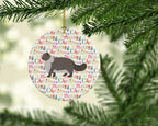 Persian Modern #2 Cat Christmas Ceramic Ornament