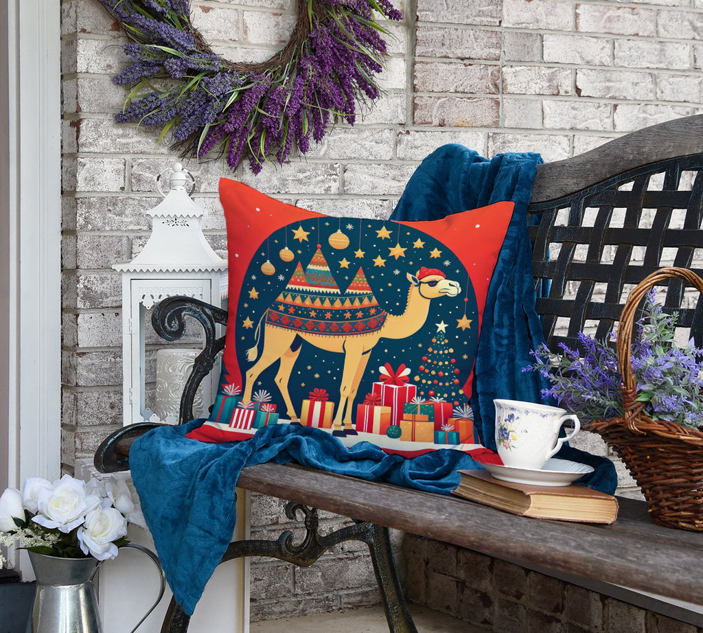 Camel Christmas Throw Pillow