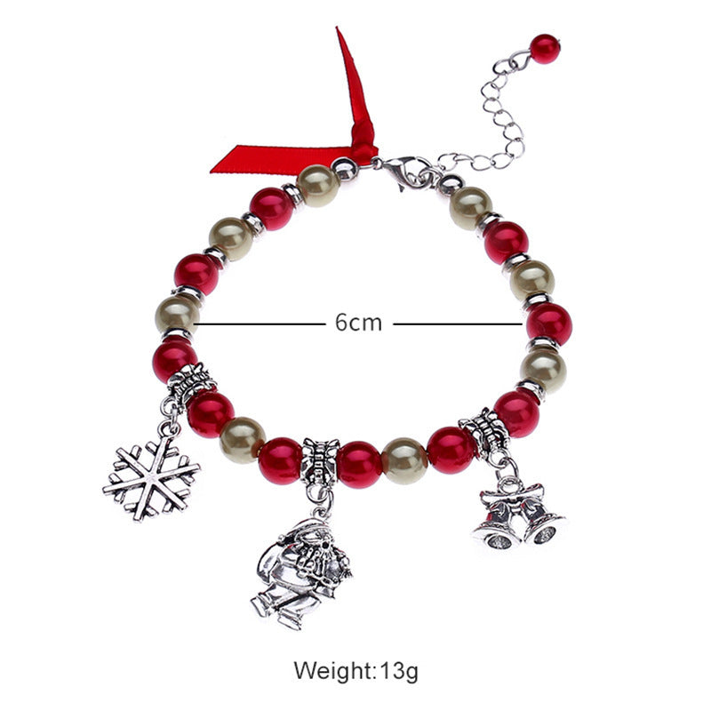 Santa Claus Alloy Bracelet with Christmas Tree Charm