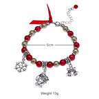 Santa Claus Alloy Bracelet with Christmas Tree Charm