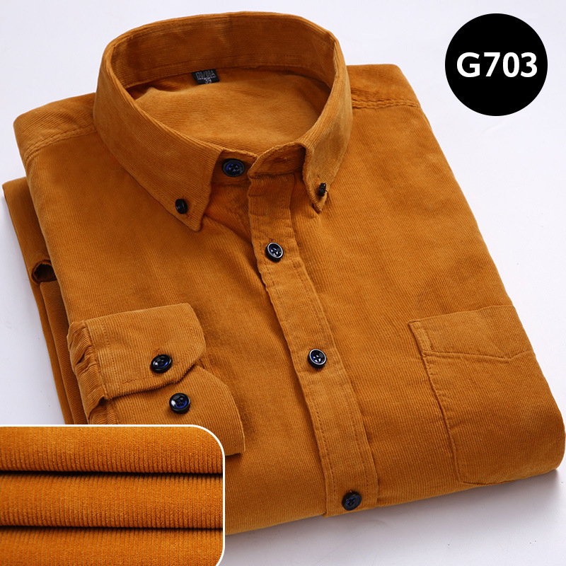 Cotton corduroy long sleeve shirt