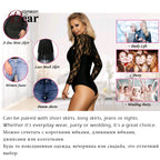 Lace Black Bodysuit for Women with Long Sleeves