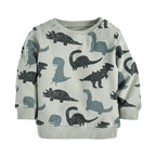 Dinosaur Long-Sleeved Pullover Cartoon Sweater Top | Streetwear