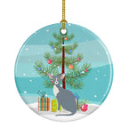 Peterbald Cat Merry Christmas Ceramic Ornament