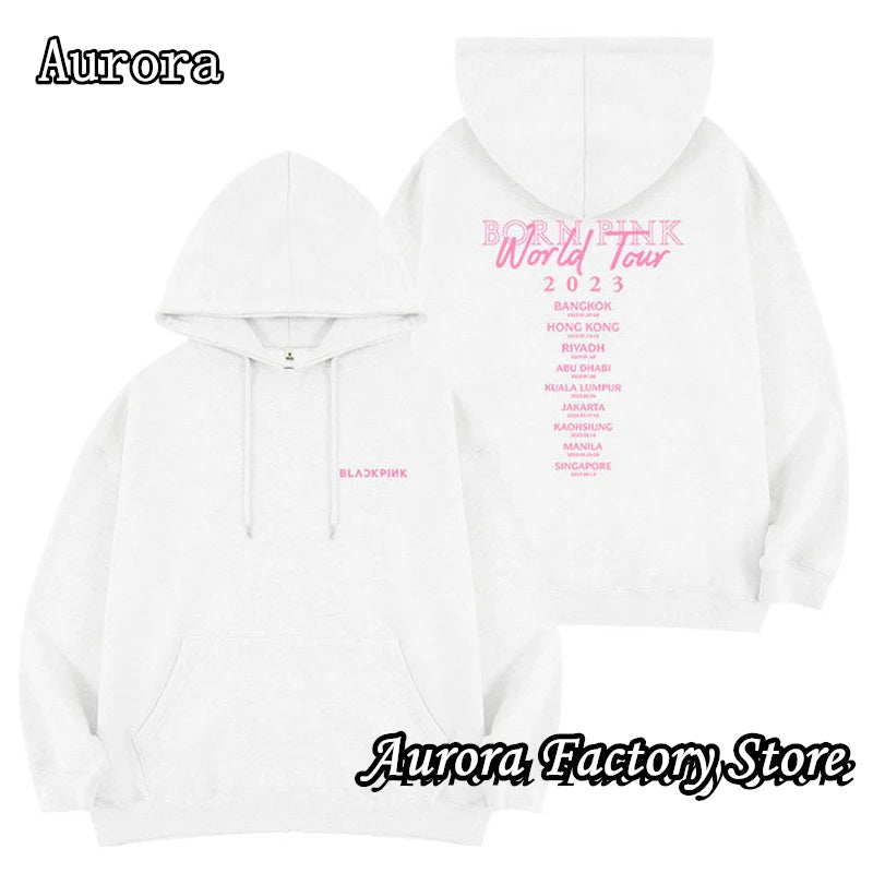 Black Pink Printed Hoodie for Men and Women - Casual Wear | Streetwear