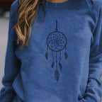 Large Size National Style Printed Sweater