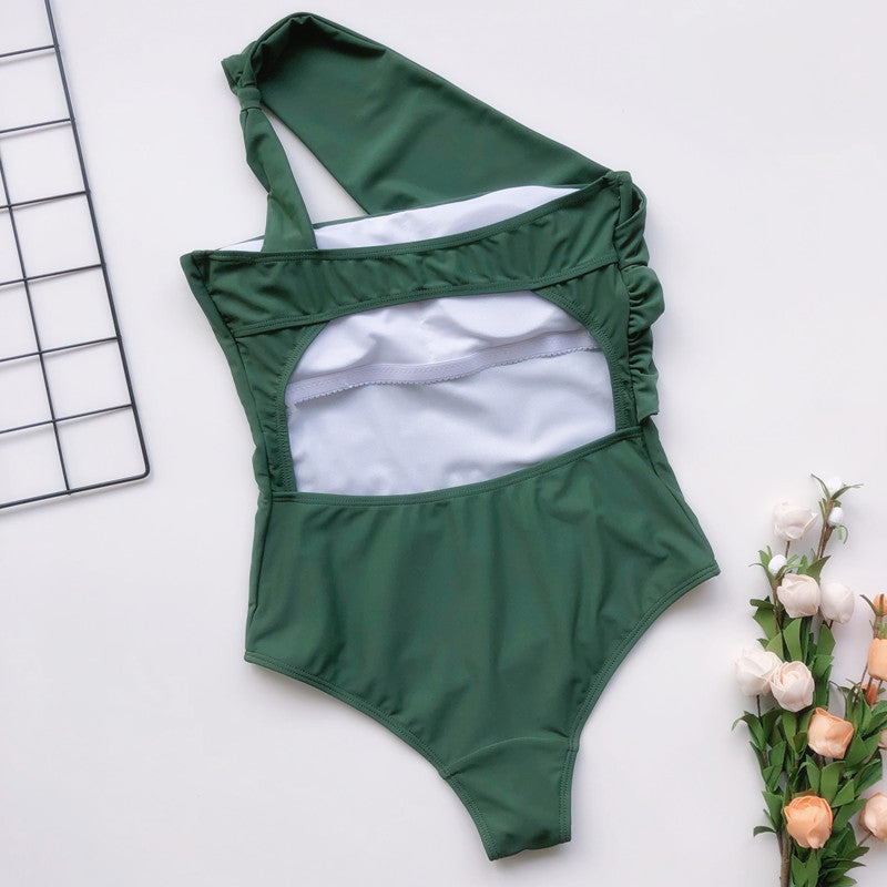Women's Conservative Sexy Swimsuit with Slimming Design