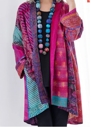 Stylish Knitted Cardigan with Loose Fit and Print (One Piece)