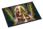 Finnish Spitz and Santa Claus Doormat
