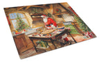 Cookies with Santa Claus Father Christmas Glass Cutting Board