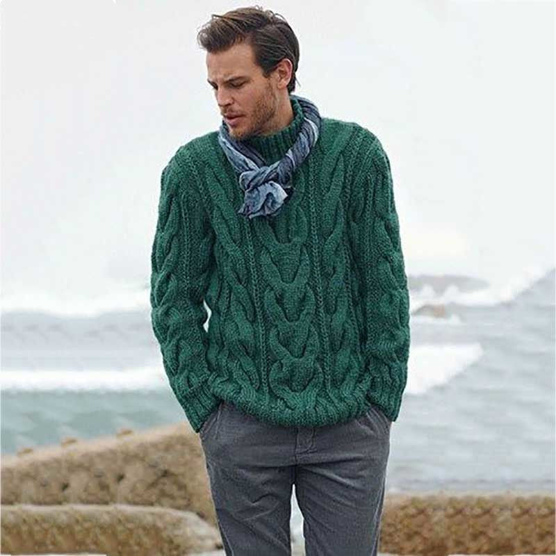 Men's Long-Sleeved Padded Pullover Sweater | Streetwear