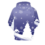 3D Printed Casual Hoodie with Snowman Design | Streetwear
