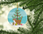 Brazilian Shorthair Cat Christmas Ceramic Ornament