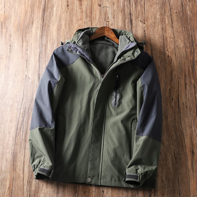 Men's Winter Plus Fleece Windproof Outdoor Jacket