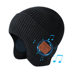 Musical Beanie Hat With Ear Muff and Bluetooth | Embroidered Cap