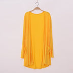Korean Candy Modal Cardigan - Loose Mid-Length Design