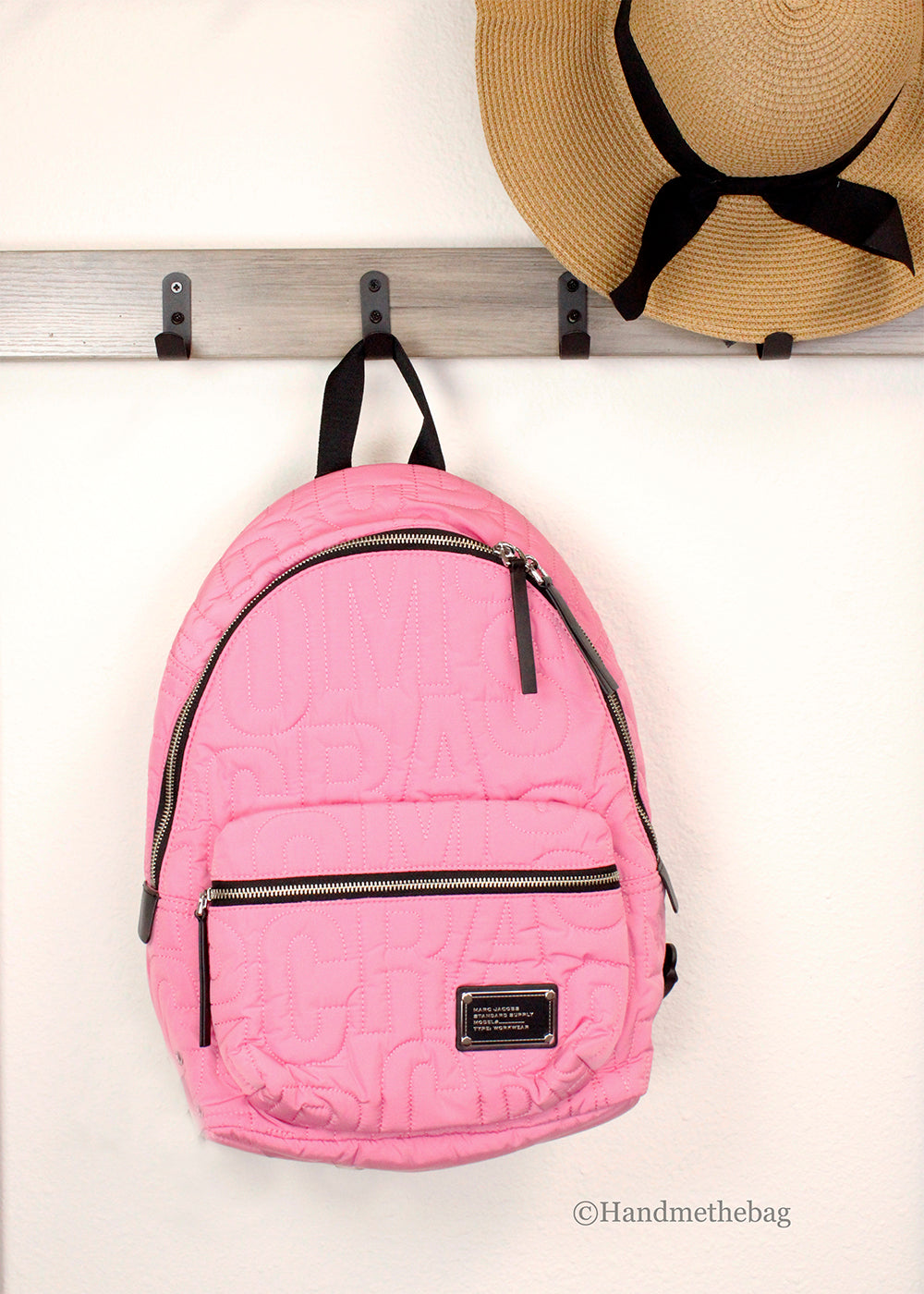 Marc Jacobs Medium Candy Pink Monogram Quilted Puffy Backpack | Streetwear