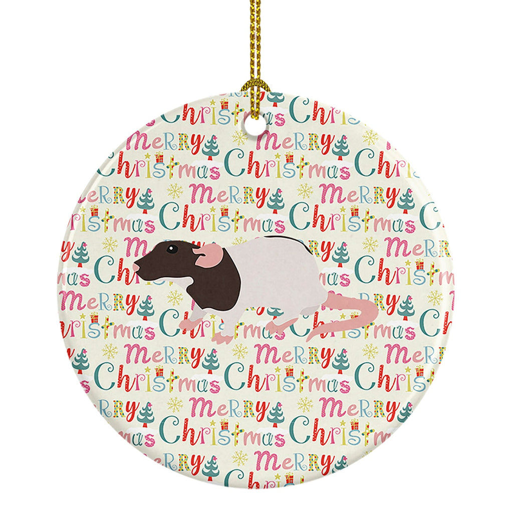 Dumbo Rat Christmas Ceramic Ornament