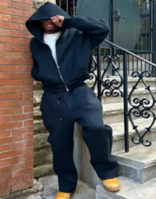 Simple Casual Couple Hoodie & Sweatpants Set | Streetwear