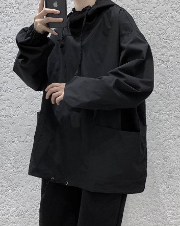 Stylish Oversized Hip Hop Men’s Hoodie in Solid Color | Streetwear