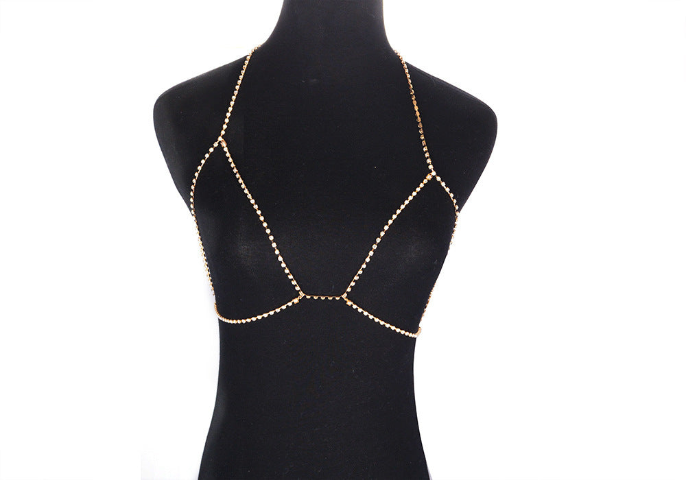 Rhinestone Bralette Body Chain