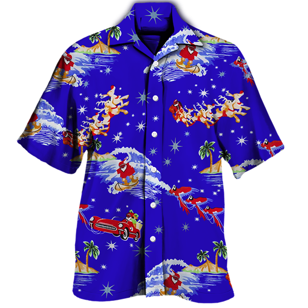 Men's Christmas Street Party Shirt in Cotton Blend